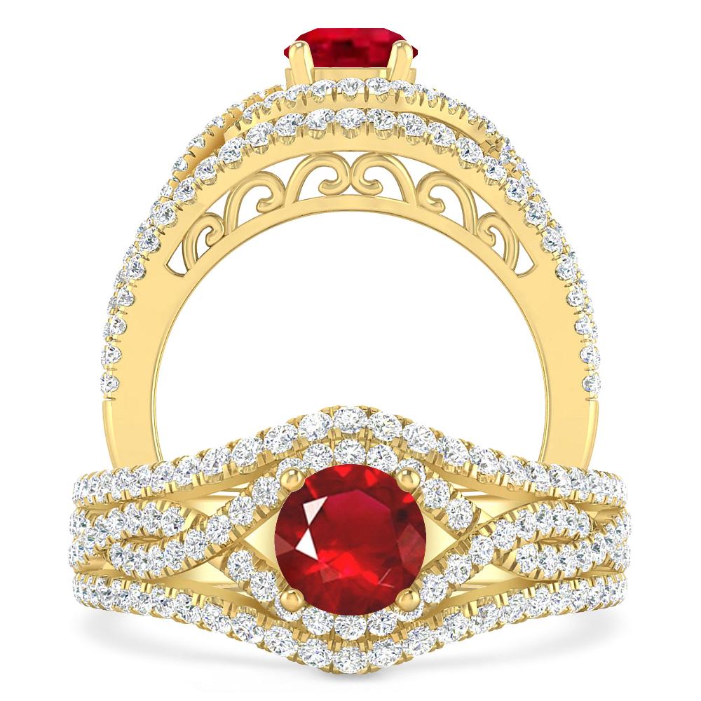 Yellow Gold - Ruby