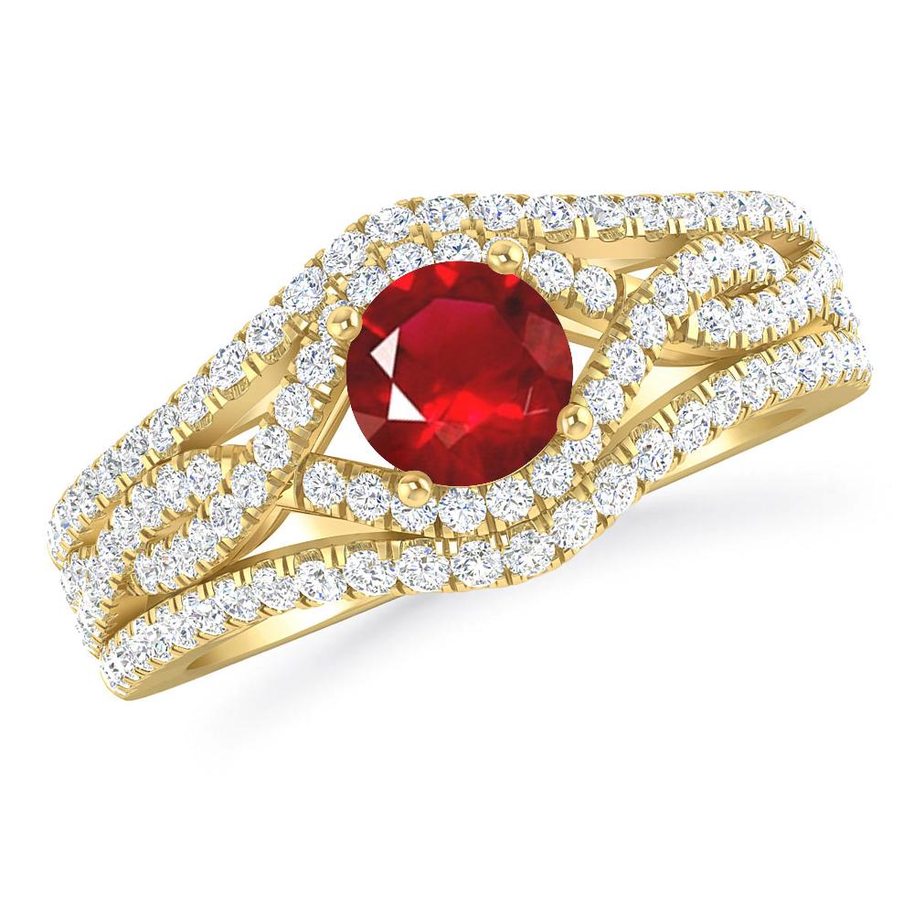 Yellow Gold - Ruby