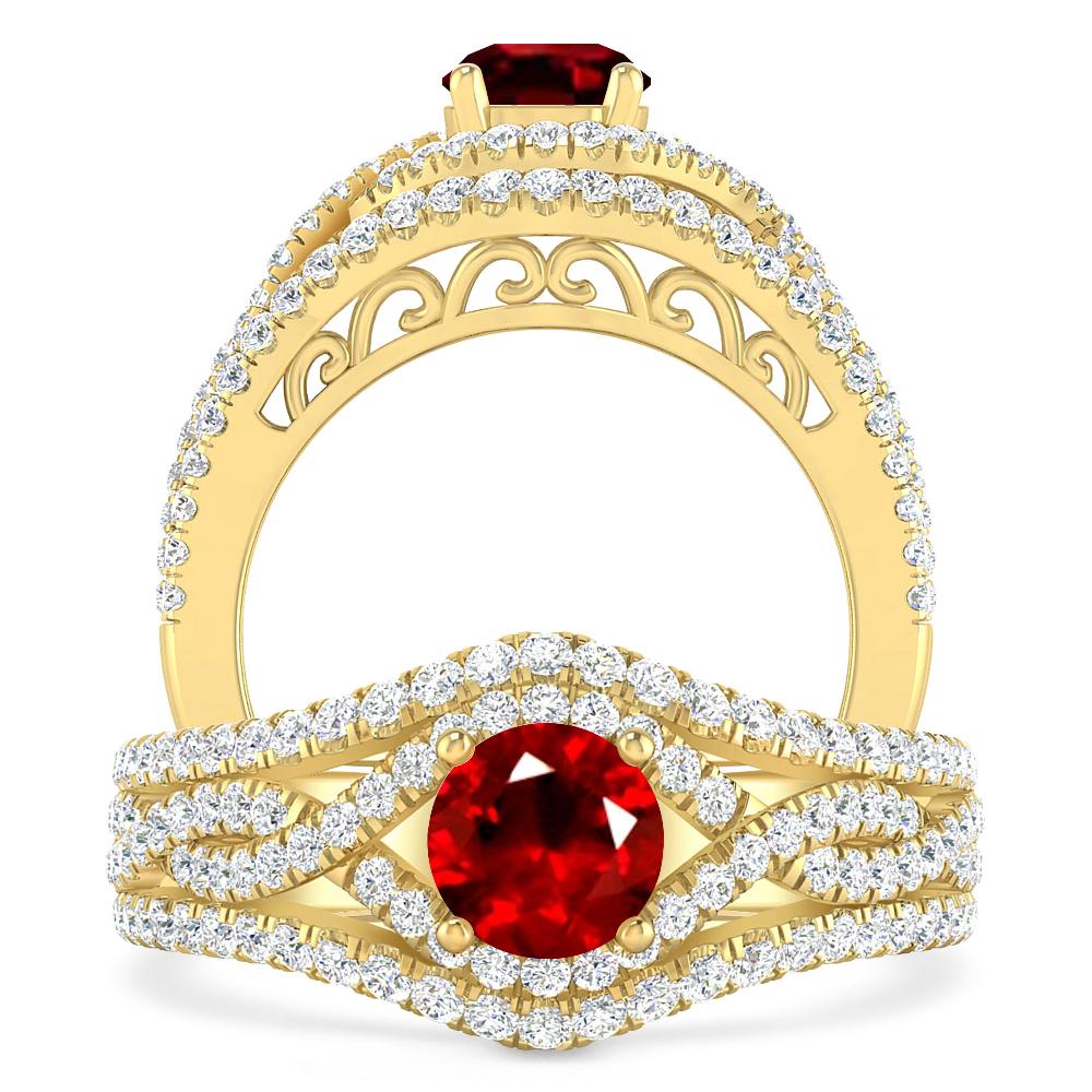 Yellow Gold - Ruby