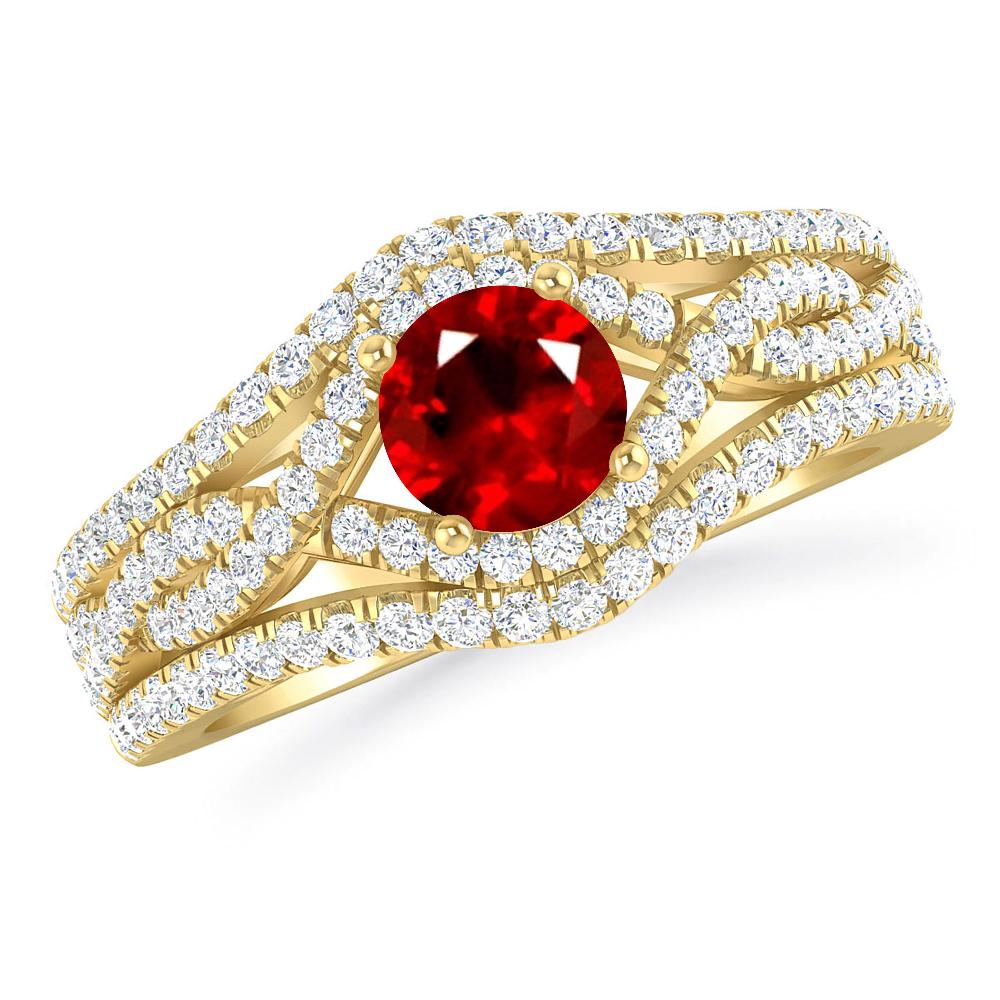 Yellow Gold - Ruby