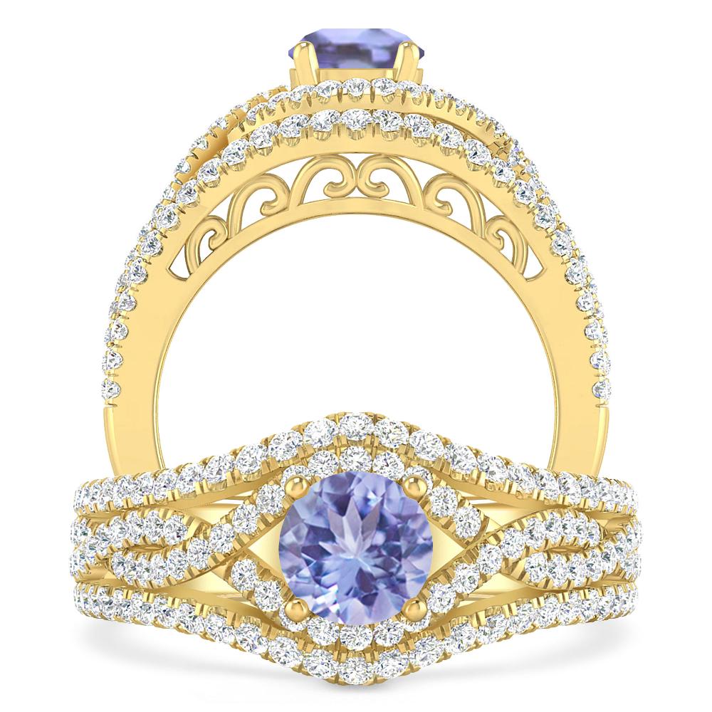 Yellow Gold - Tanzanite