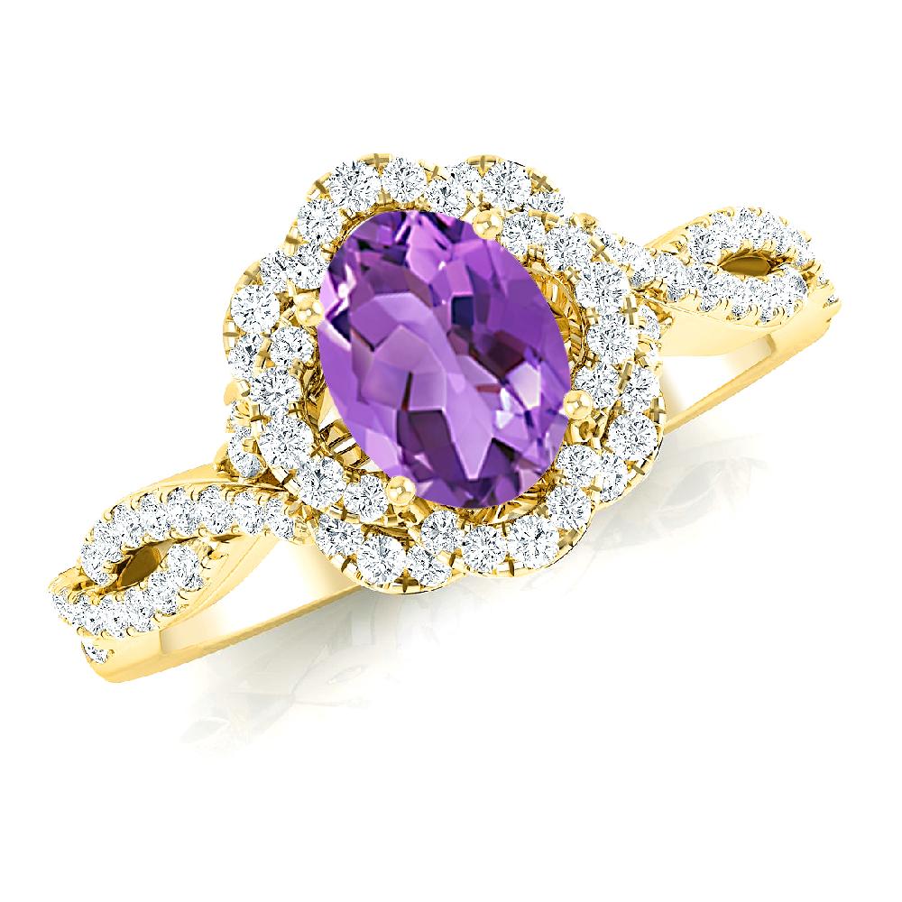 Yellow Gold - Amethyst