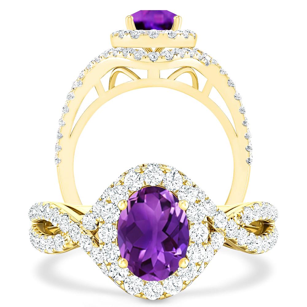 Yellow Gold - Amethyst