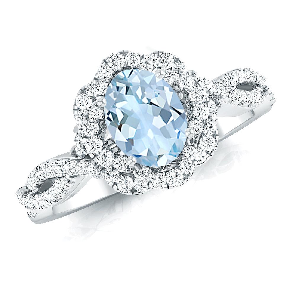 White Gold - Aquamarine