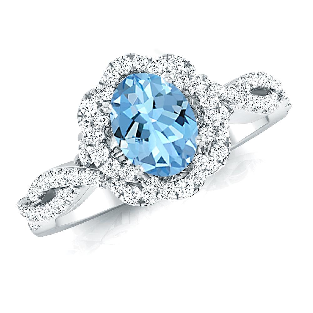 White Gold - Aquamarine