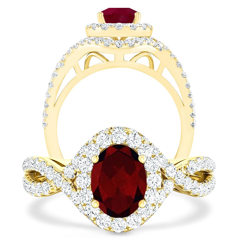 Yellow Gold - Garnet