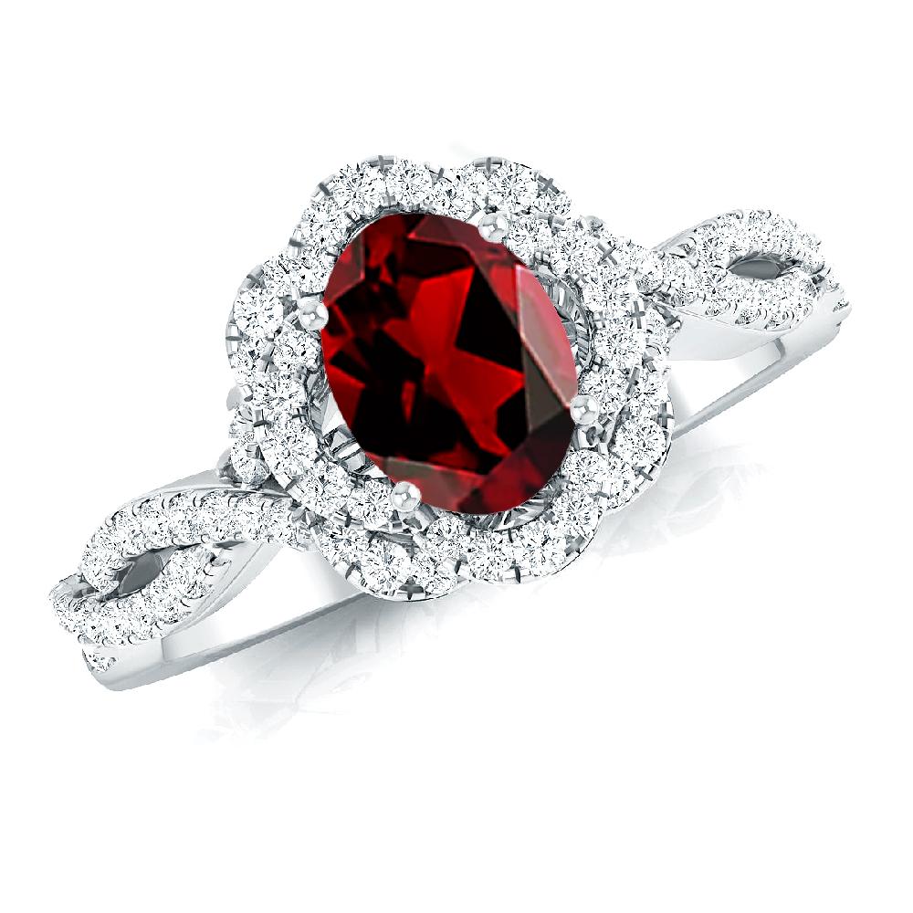 White Gold - Garnet