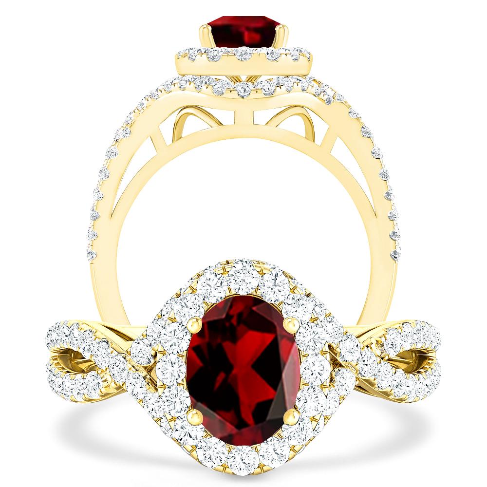 Yellow Gold - Garnet