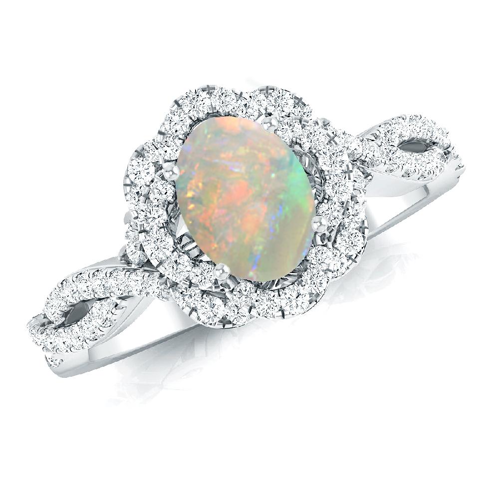 White Gold - Opal