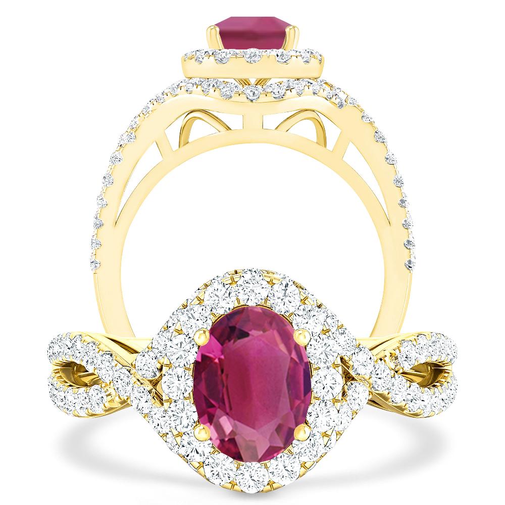 Yellow Gold - Pink Tourmaline