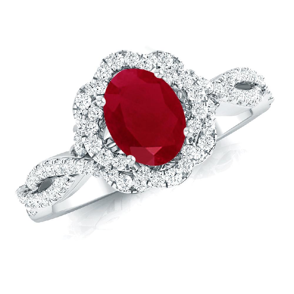 White Gold - Ruby