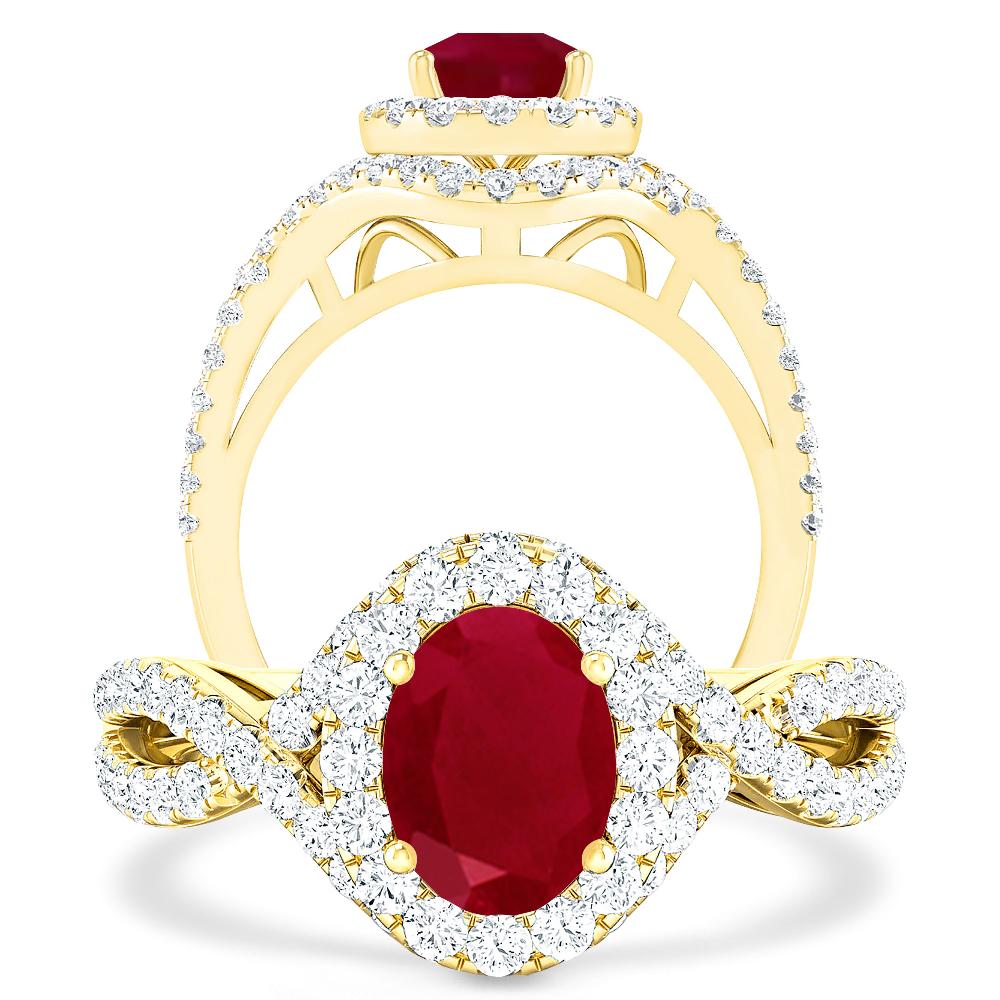 Yellow Gold - Ruby