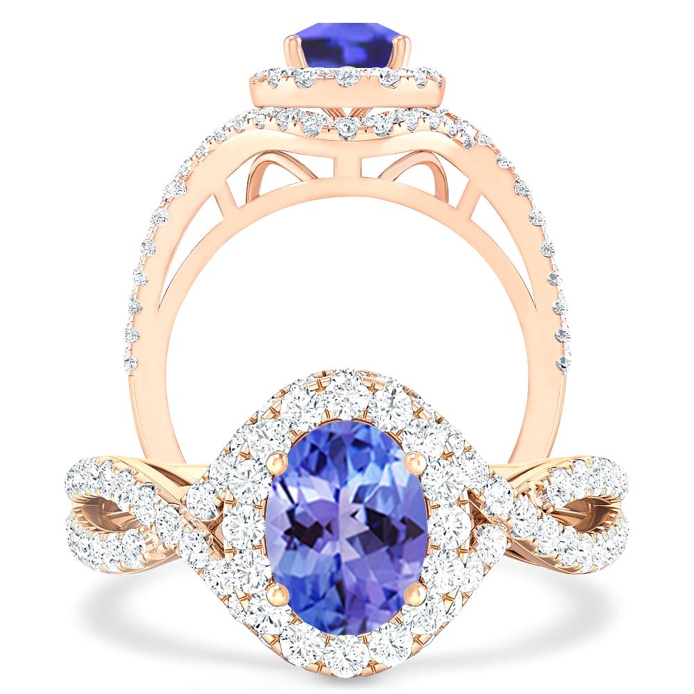 Rose Gold - Tanzanite