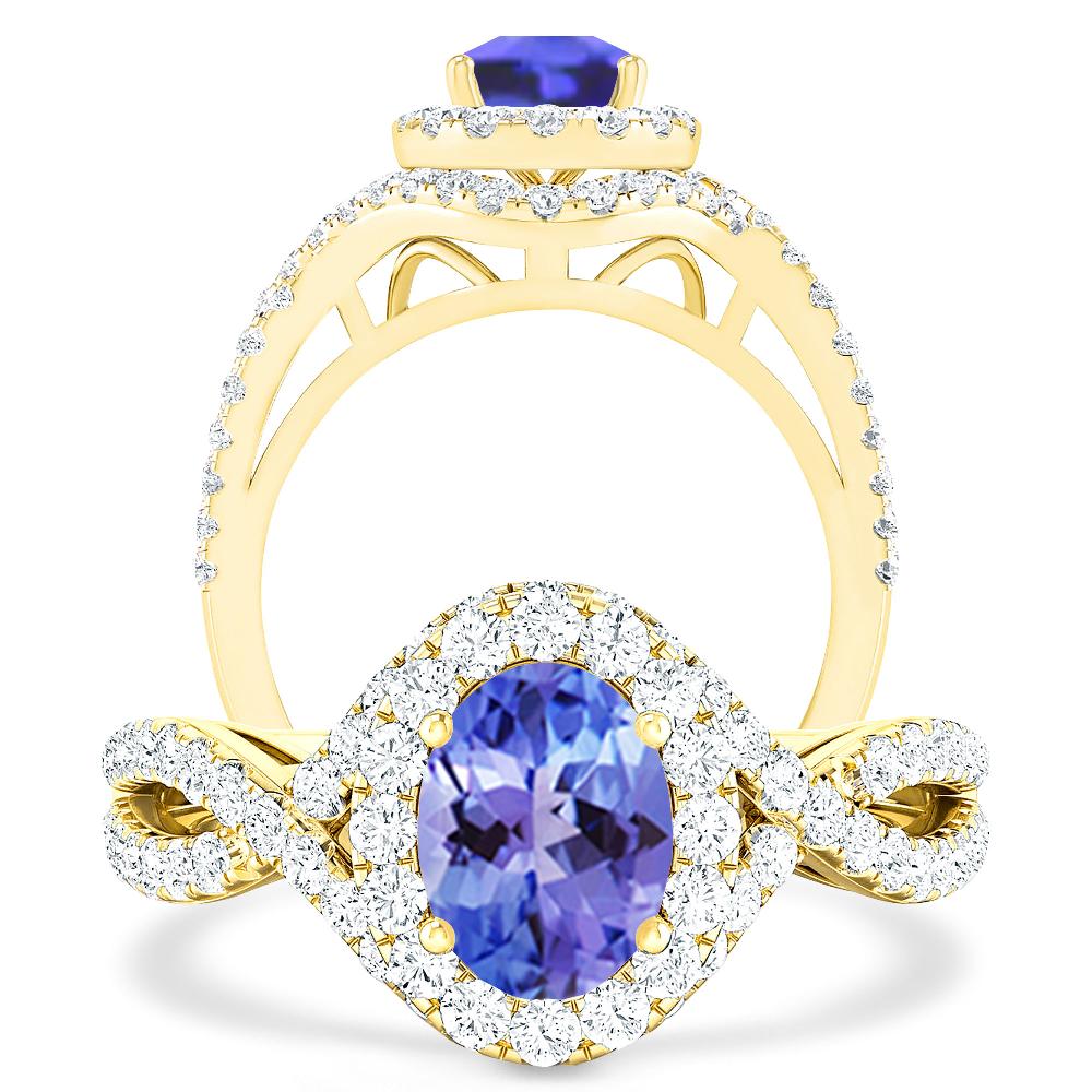 Yellow Gold - Tanzanite