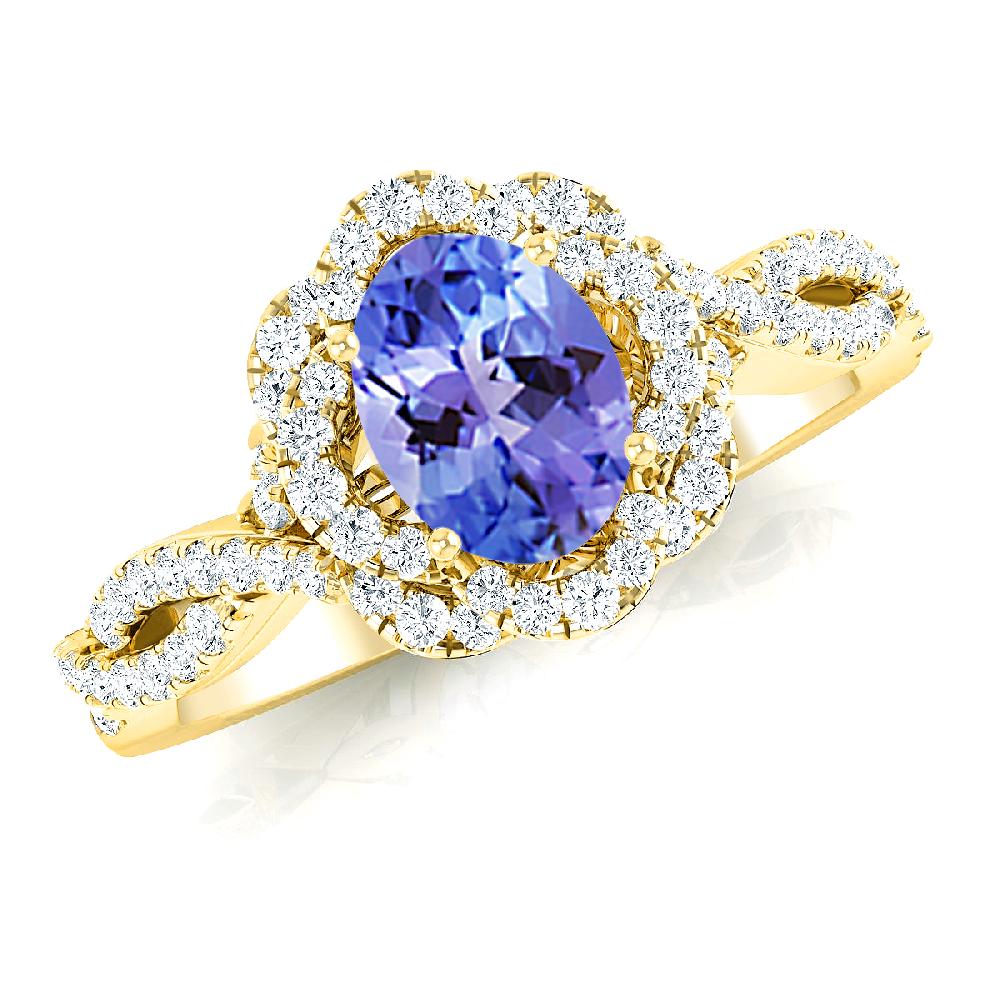 Yellow Gold - Tanzanite