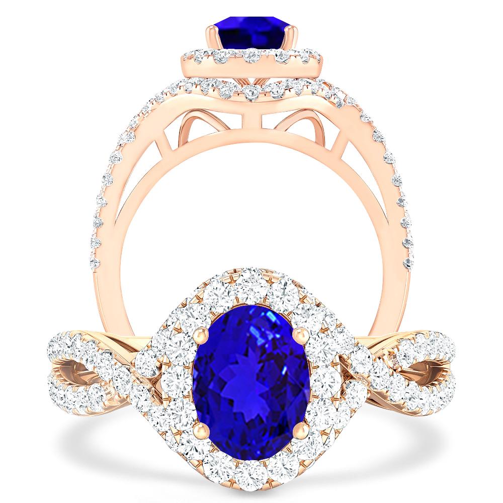 Rose Gold - Tanzanite