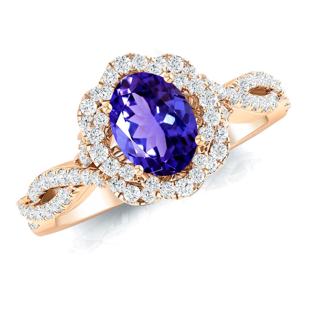 Rose Gold - Tanzanite