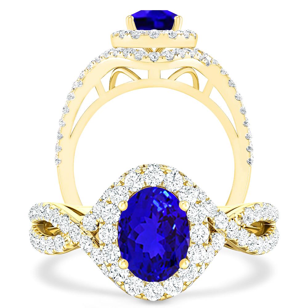 Yellow Gold - Tanzanite