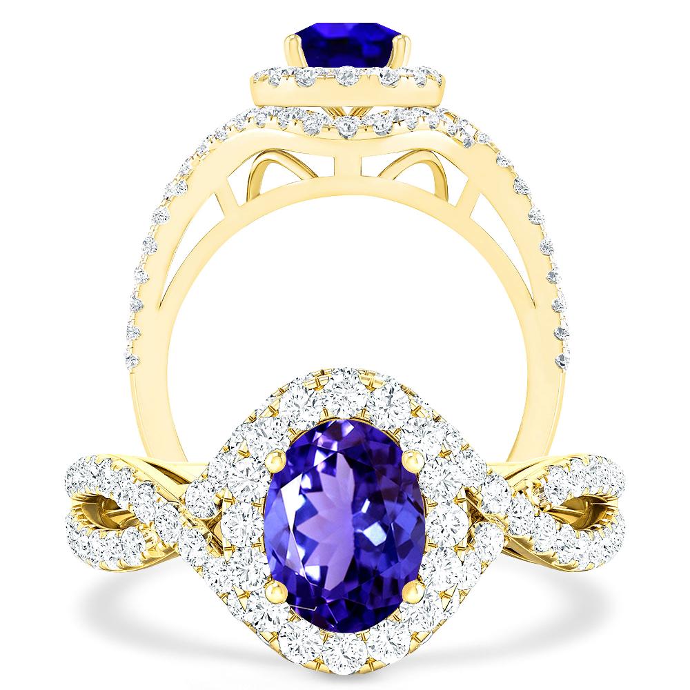 Yellow Gold - Tanzanite