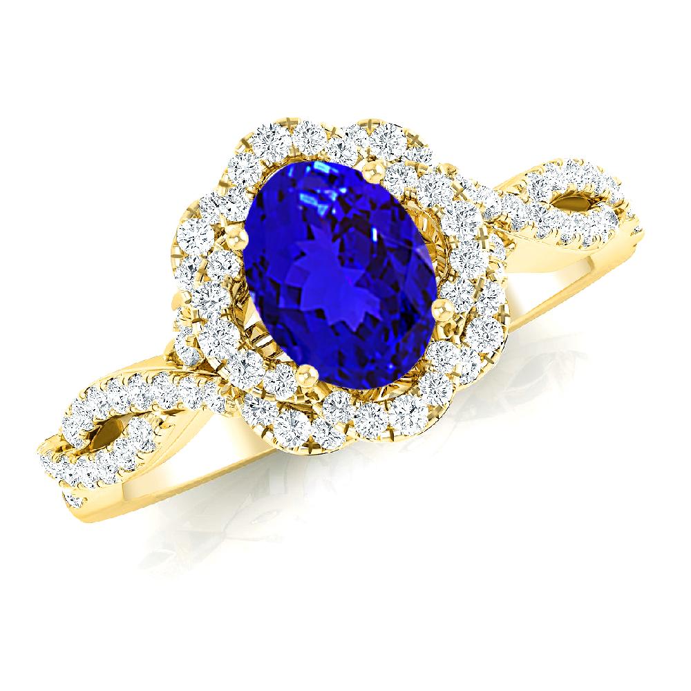 Yellow Gold - Tanzanite