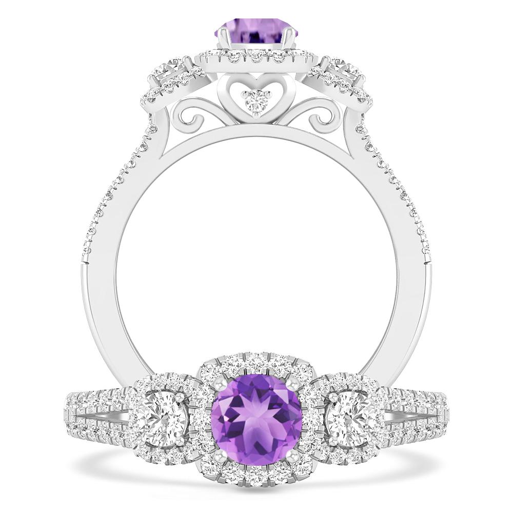 White Gold - Amethyst