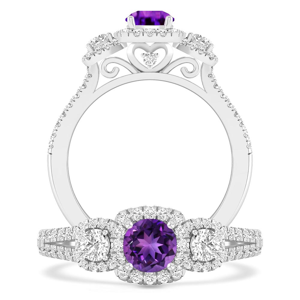 White Gold - Amethyst