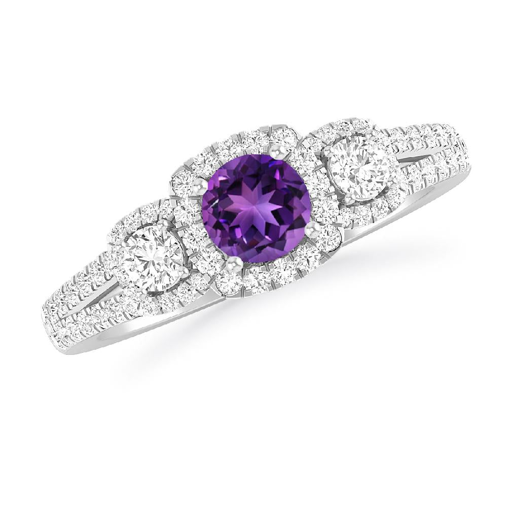 White Gold - Amethyst