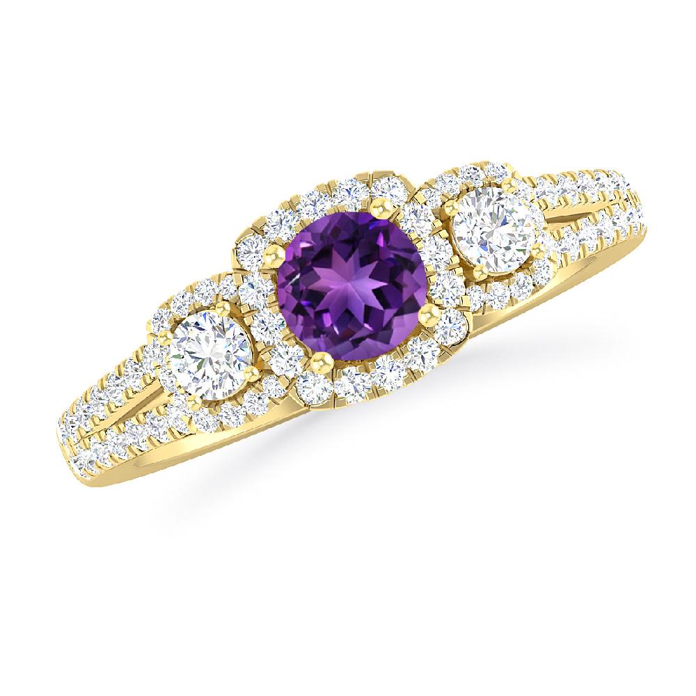 Yellow Gold - Amethyst