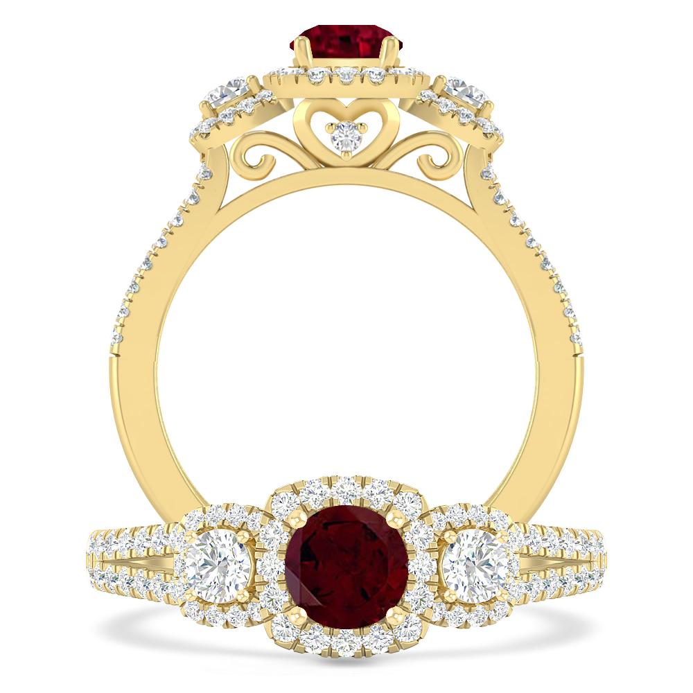 Yellow Gold - Garnet