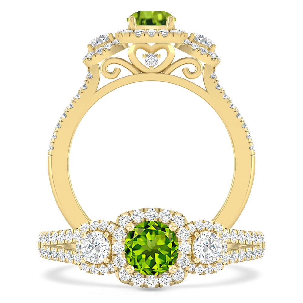 Yellow Gold - Peridot