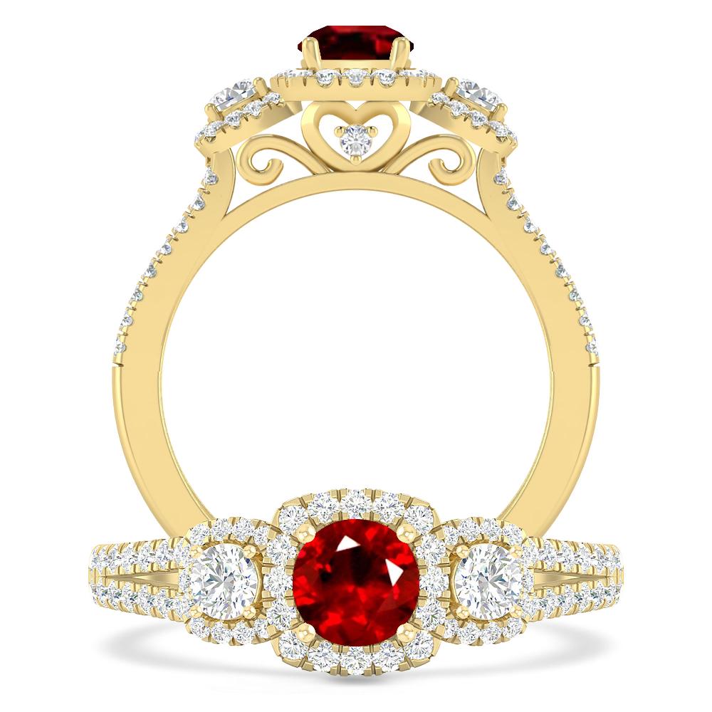 Yellow Gold - Ruby