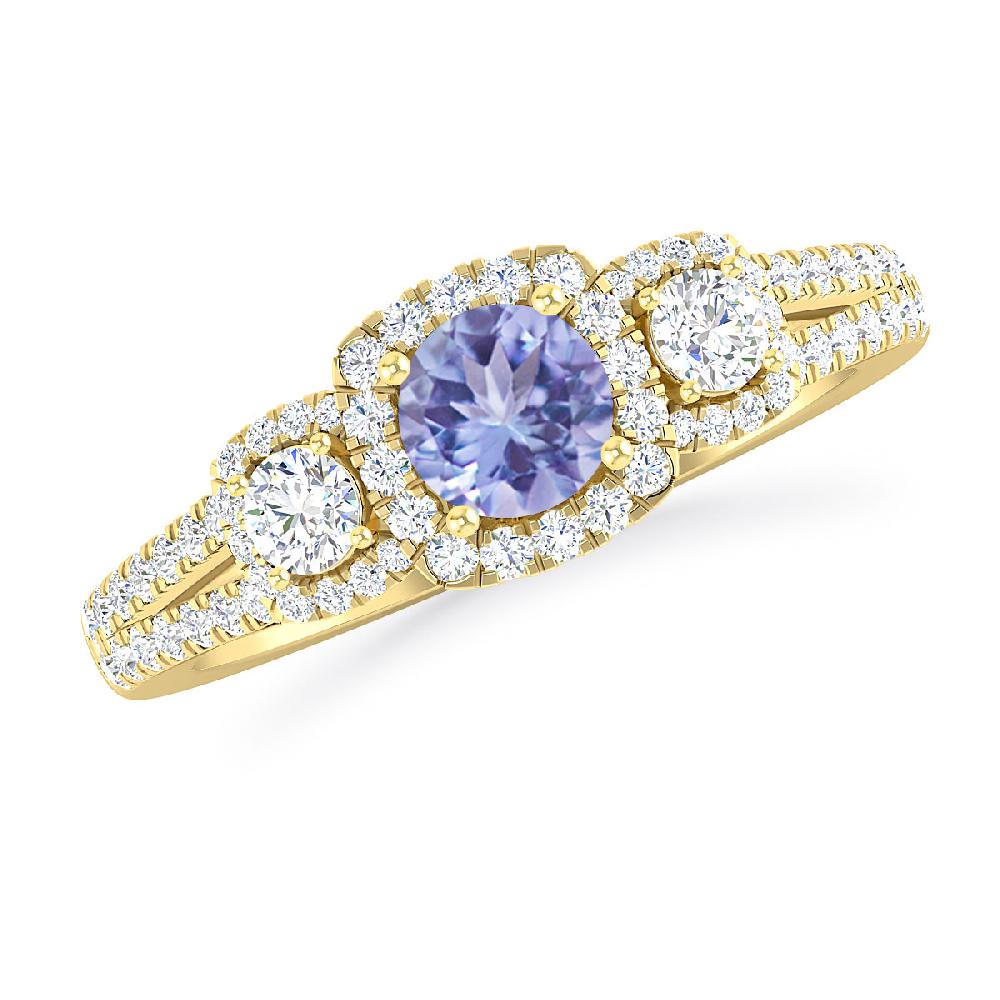 Yellow Gold - Tanzanite