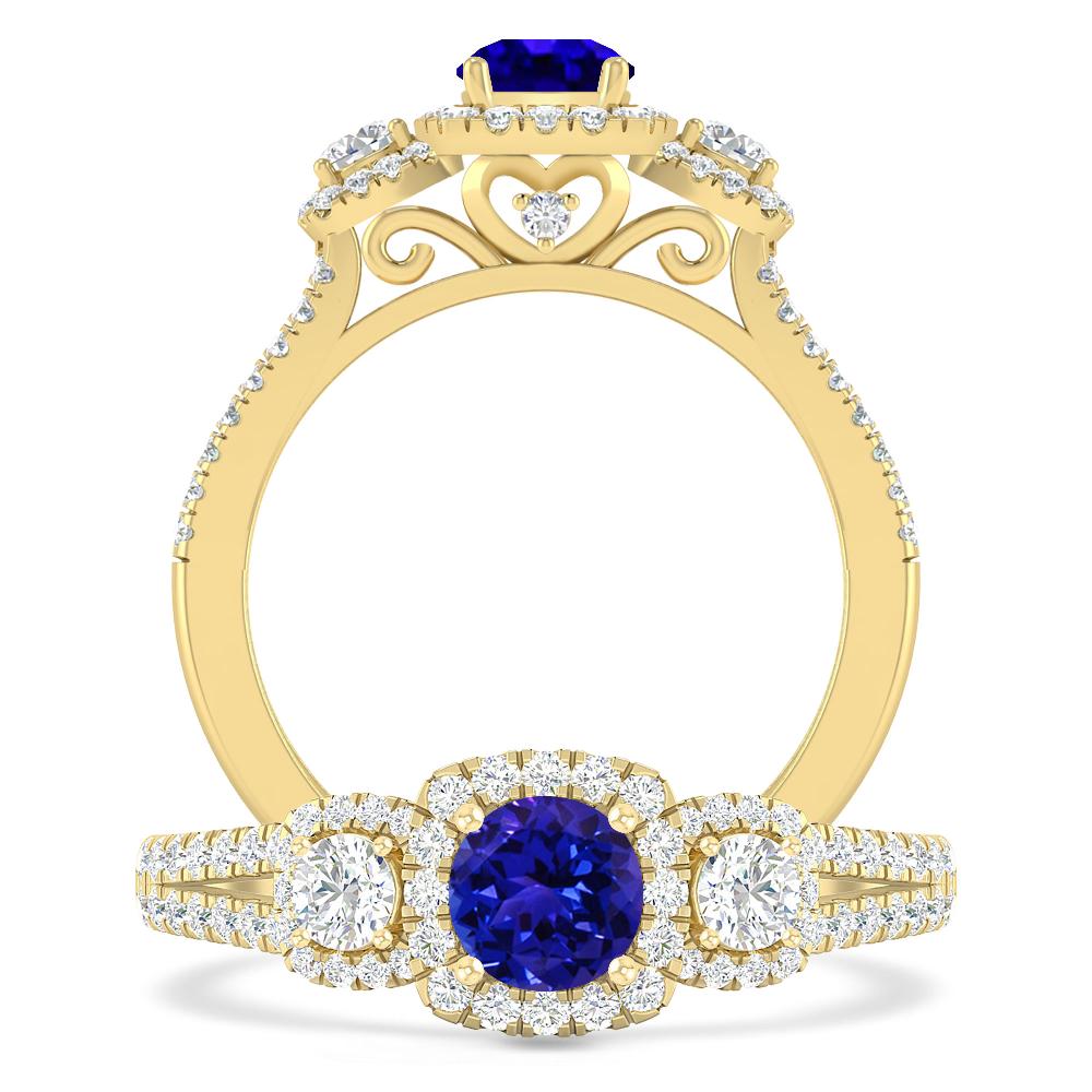 Yellow Gold - Tanzanite