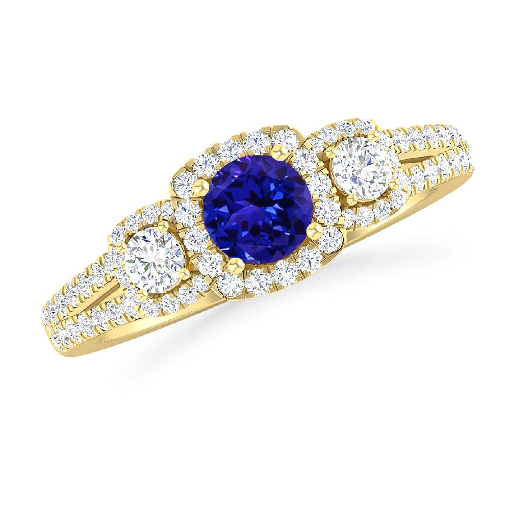 Yellow Gold - Tanzanite