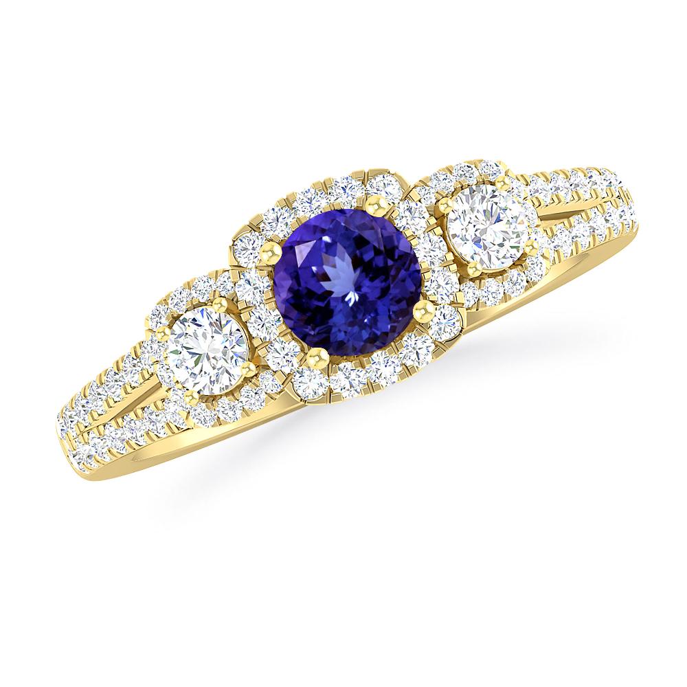 Yellow Gold - Tanzanite