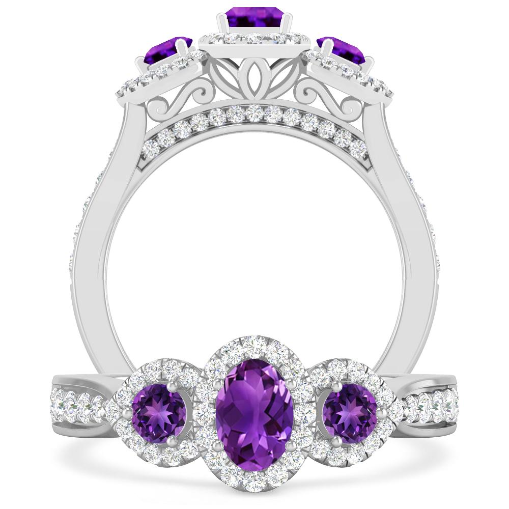 White Gold - Amethyst