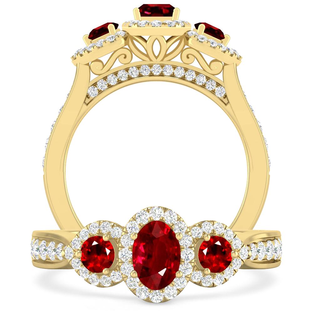 Yellow Gold - Ruby