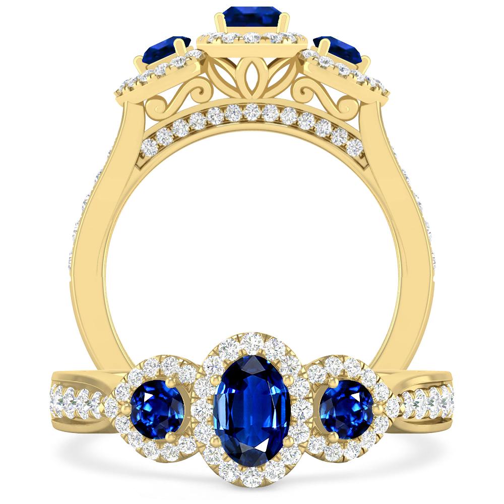 Yellow Gold - Sapphire