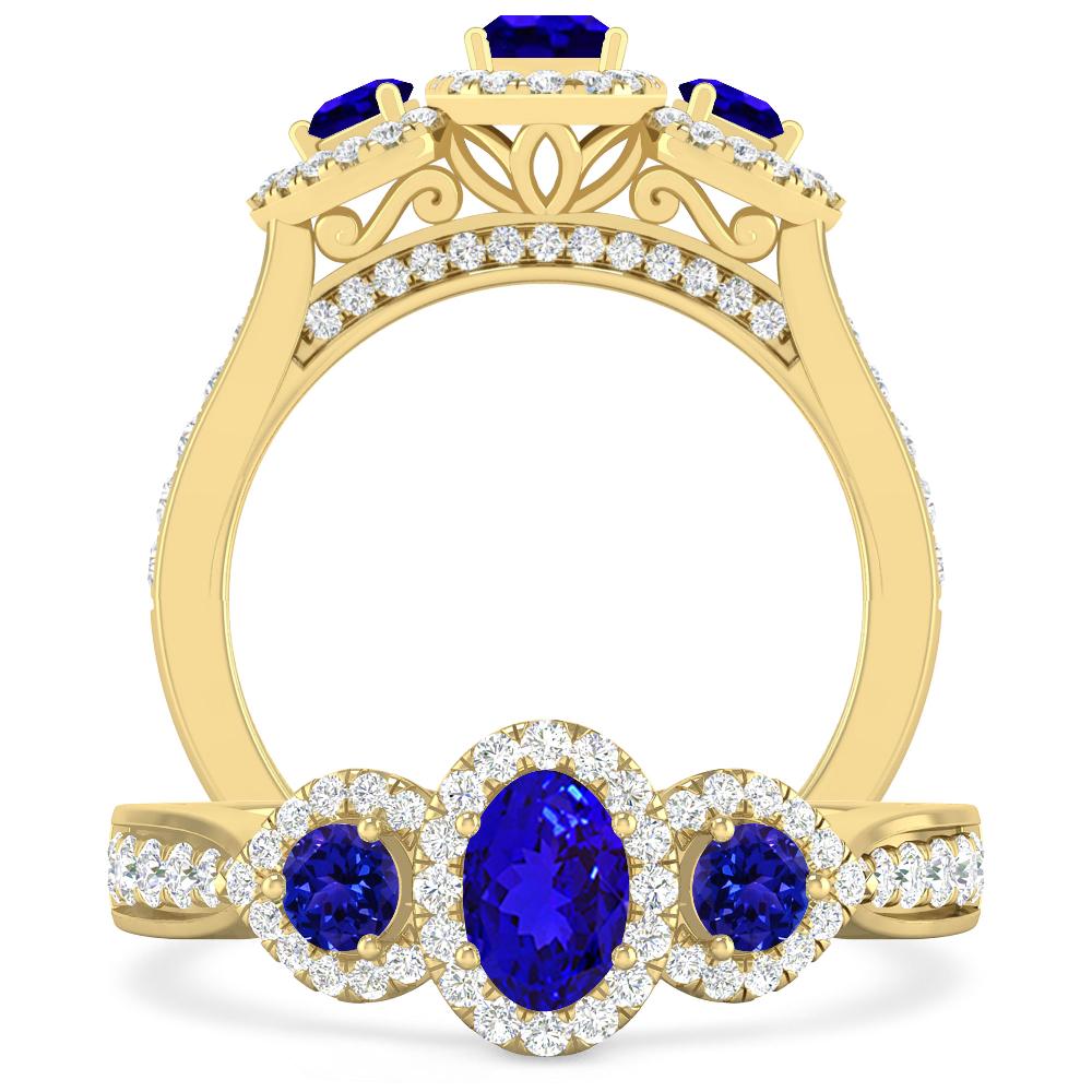 Yellow Gold - Tanzanite