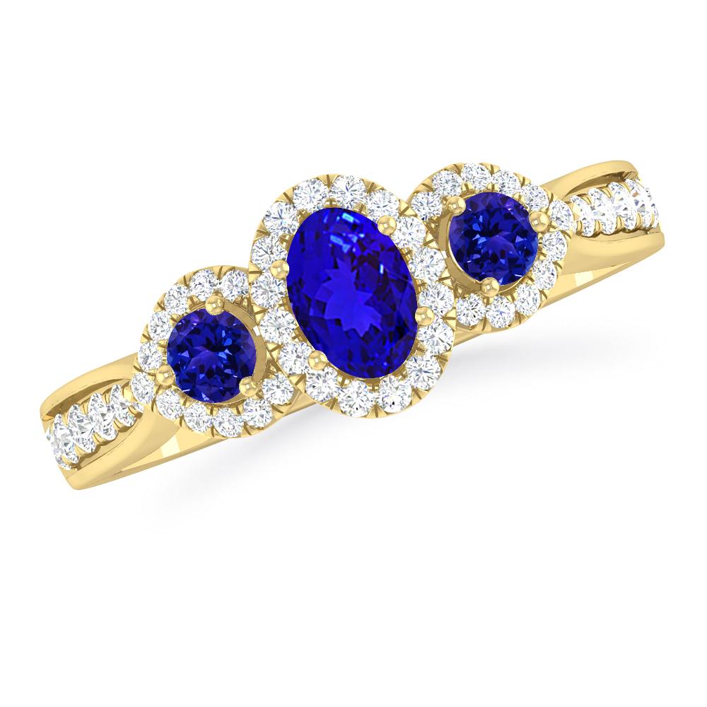 Yellow Gold - Tanzanite