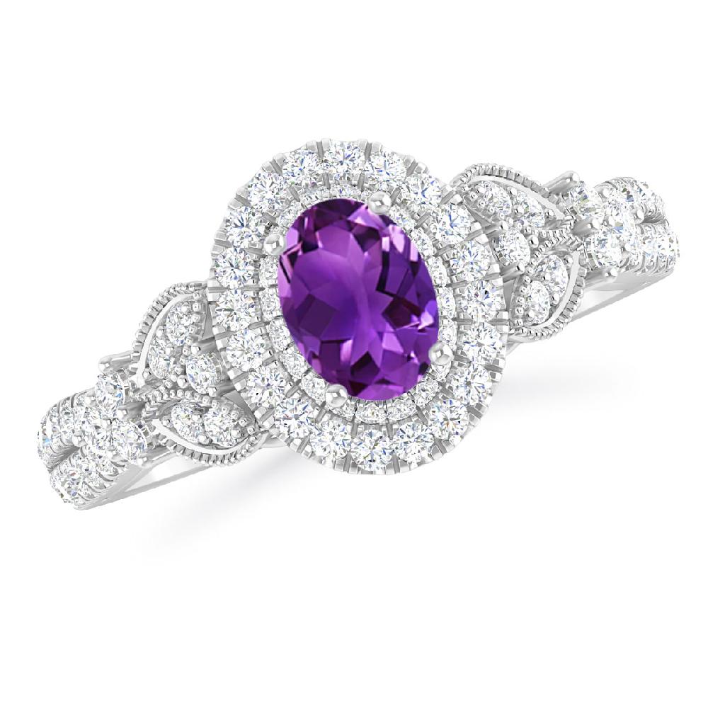 White Gold - Amethyst