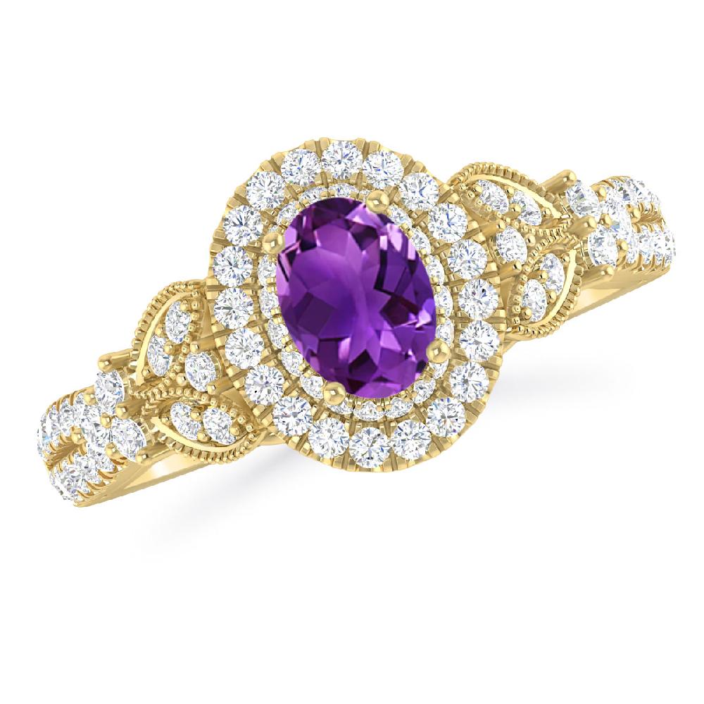 Yellow Gold - Amethyst