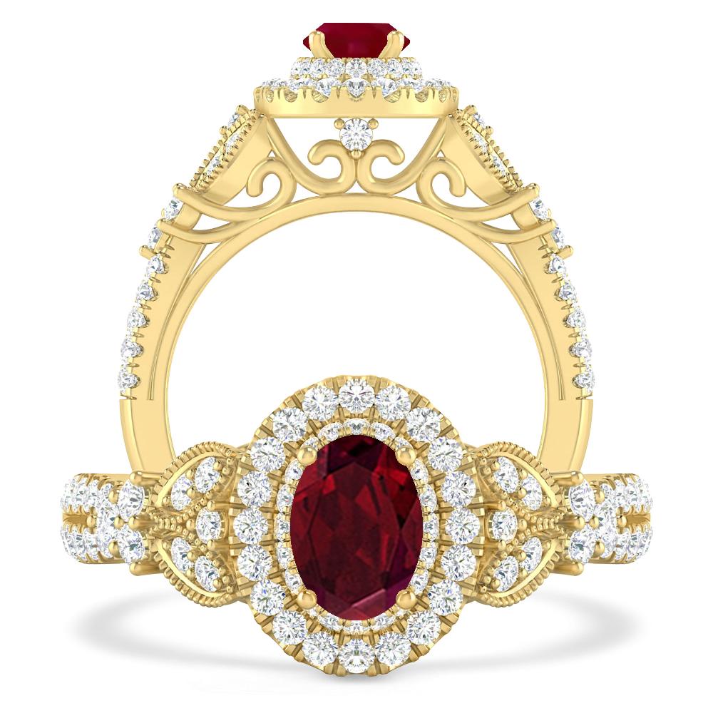 Yellow Gold - Garnet