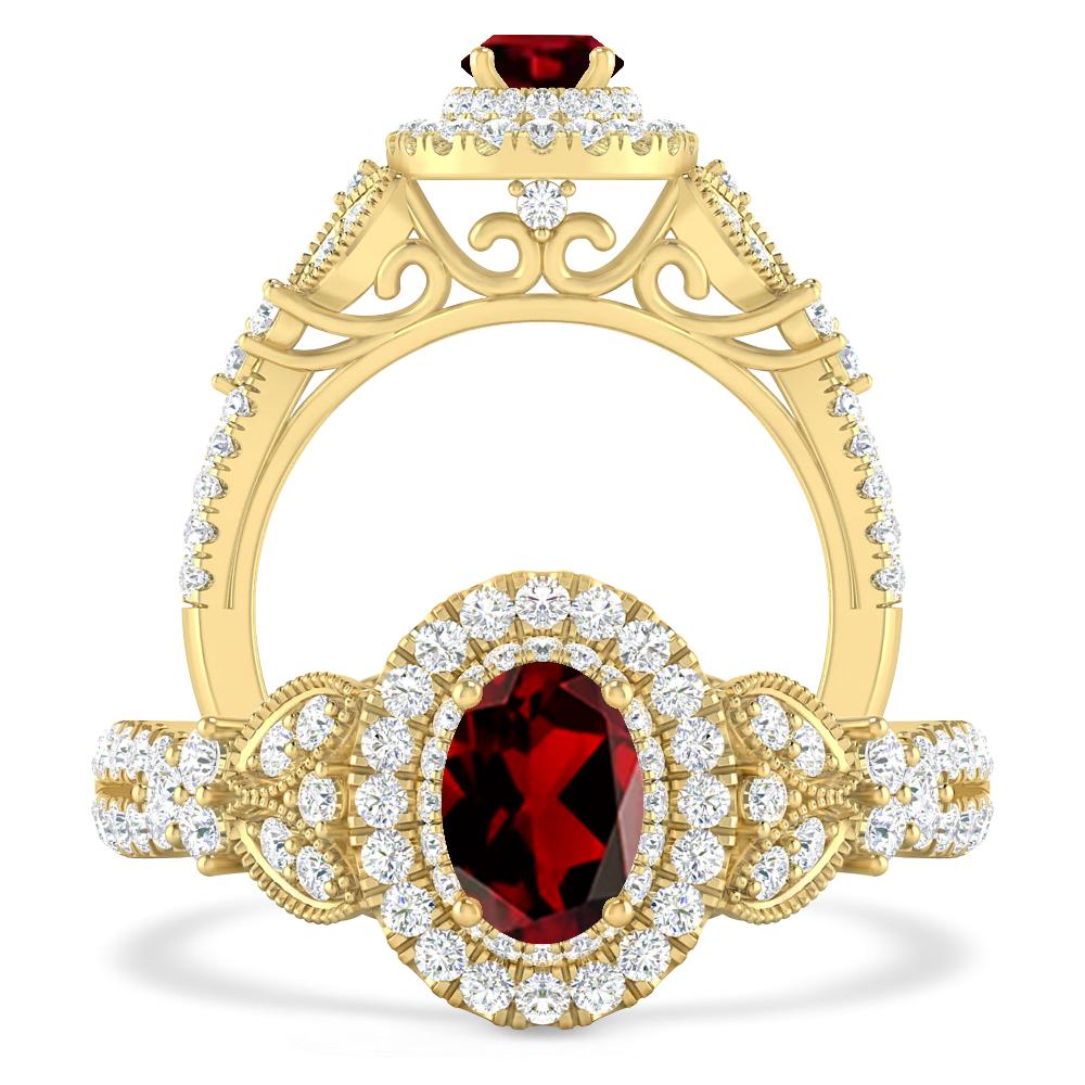 Yellow Gold - Garnet