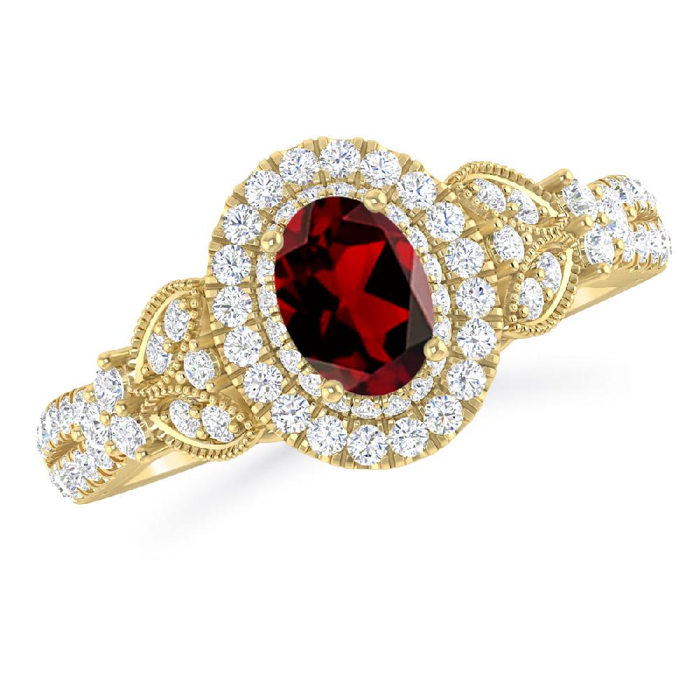 Yellow Gold - Garnet