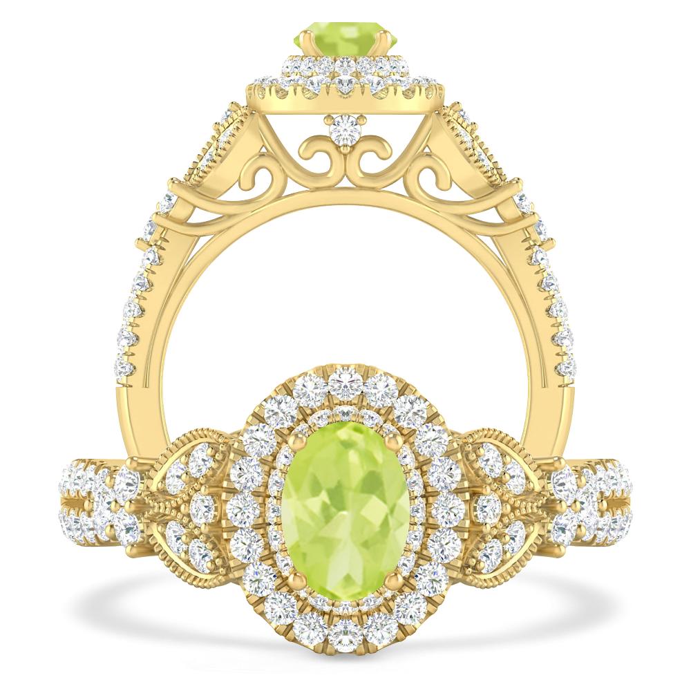 Yellow Gold - Peridot