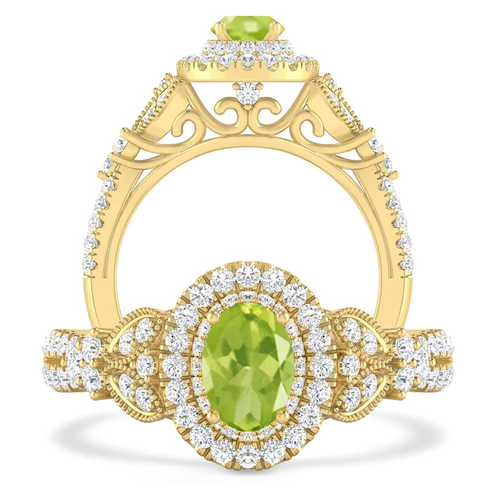 Yellow Gold - Peridot