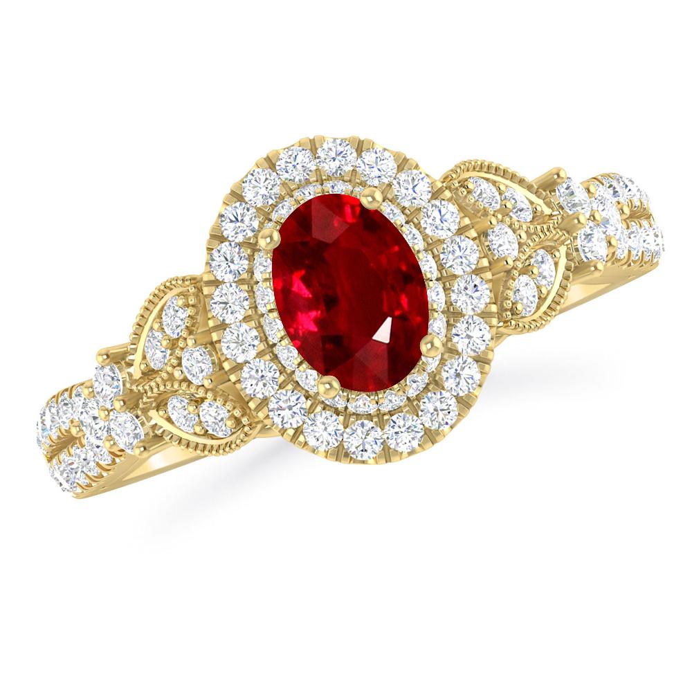 Yellow Gold - Ruby