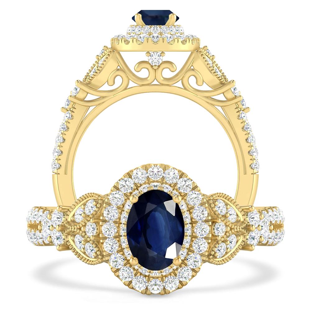 Yellow Gold - Sapphire