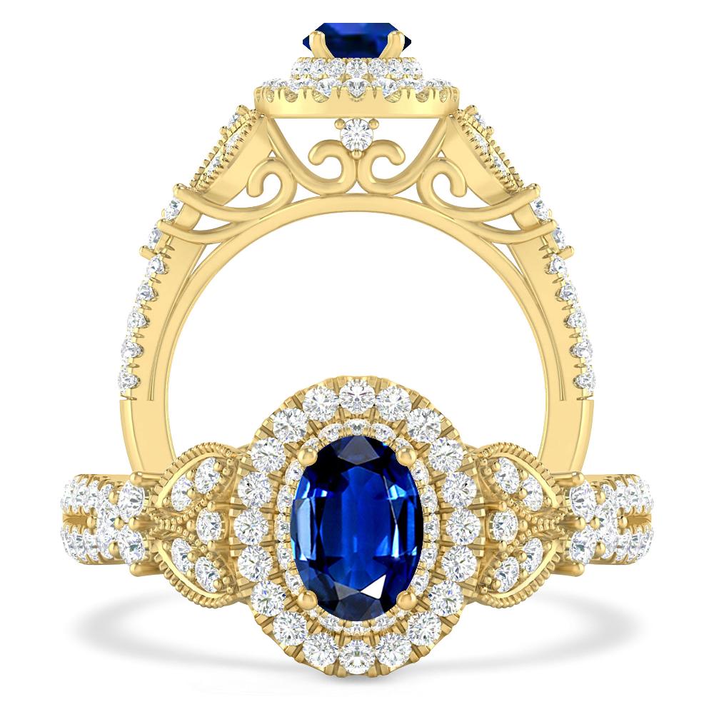 Yellow Gold - Sapphire